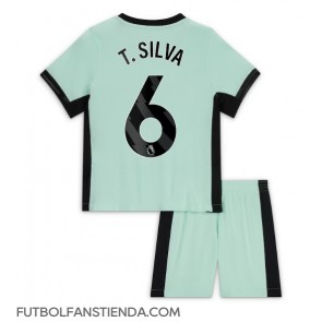 Chelsea Thiago Silva #6 Tercera Equipación Niños 2023-24 Manga Corta (+ Pantalones cortos)